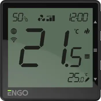 Termostat për Fan Coil Engo EFAN 230B me WIFI e zezë