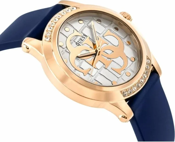 Orë dore Guess për femra, navy blue - 3