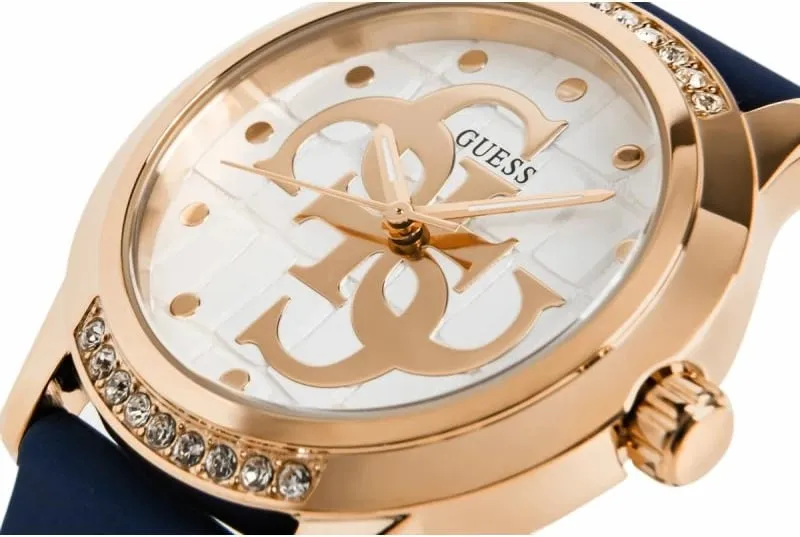 Orë dore Guess për femra, navy blue - 4
