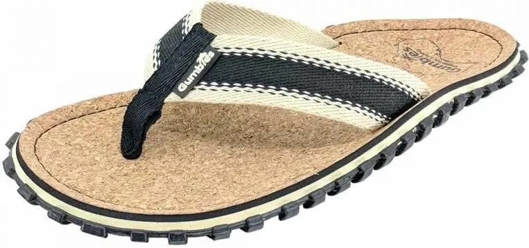Flip-flop Gumbies për meshkuj, bezhë/krem dhe të zeza - 2