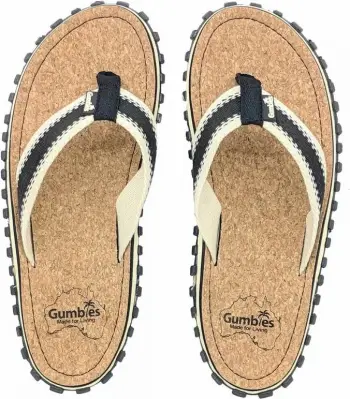 Flip-flop Gumbies për meshkuj, bezhë/krem dhe të zeza