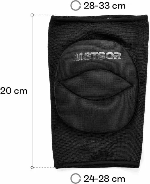 Mbështetëse gjuri për volejboll Meteor, të zeza - 15