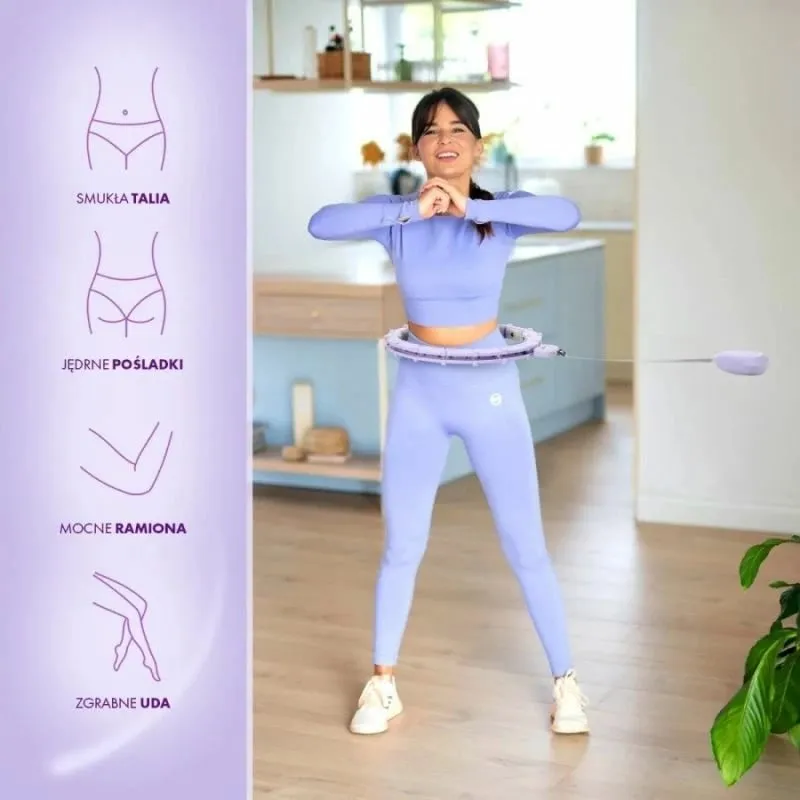 Hula hoop për fitnes HMS, vjollcë - 3
