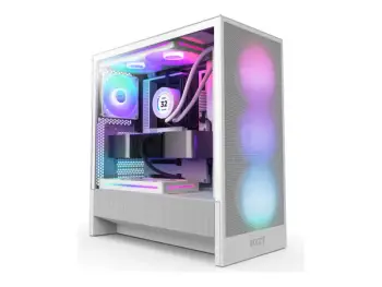 NZXT H5 Flow RGB (CC-H52FW-R1) - Kasë kompjuteri - e bardhë