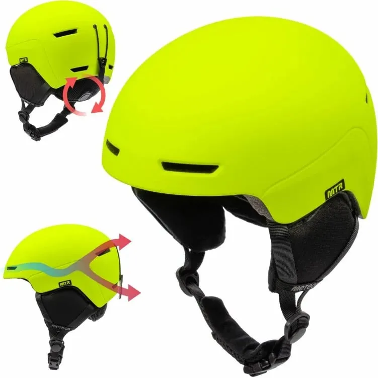 Helmetë skijimi Meteor unisex, e verdhë neon - 20