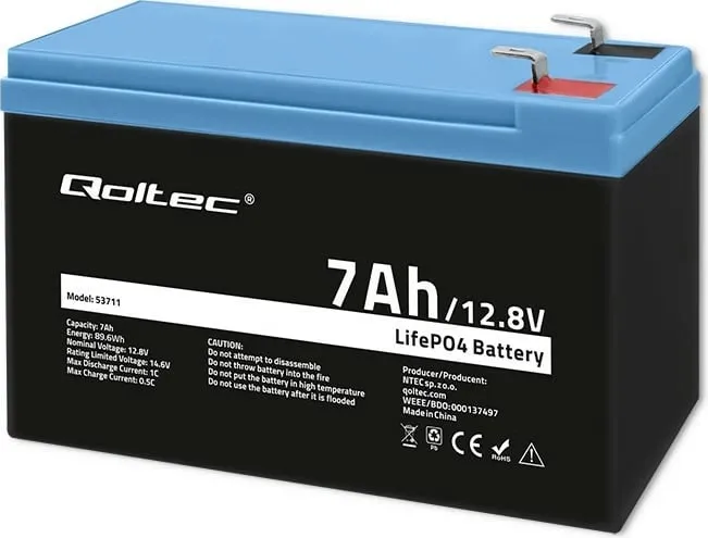 Bateri LiFePO4, 12.8V, 7Ah, me BMS - 6
