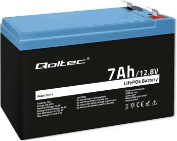 Bateri LiFePO4, 12.8V, 7Ah, me BMS