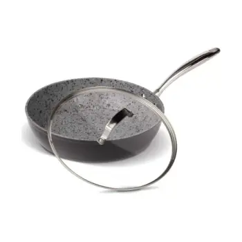 Tigan alumini me kapak Lamart LT1262, 28cm, I hirtë