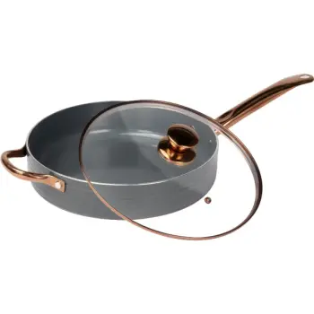 Tigan alumini me kapak Lamart LT1271, 28cm, I hirtë