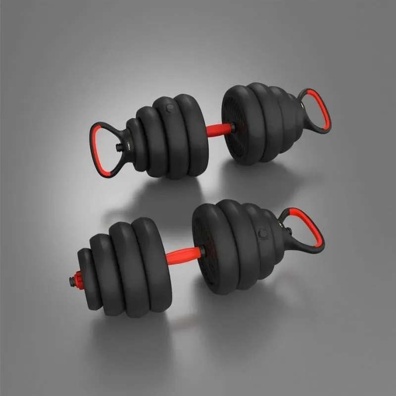 Set peshash HMS SGN140 6 në 1, 40kg, barbell hantela kettlebell, i zi - 7