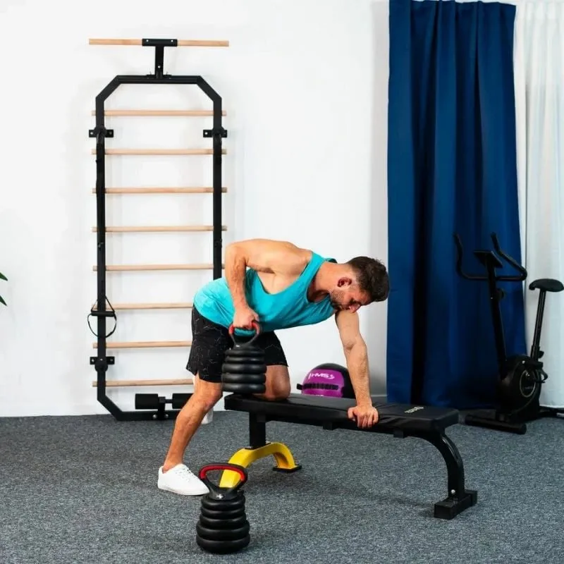 Set peshash HMS SGN140 6 në 1, 40kg, barbell hantela kettlebell, i zi - 9