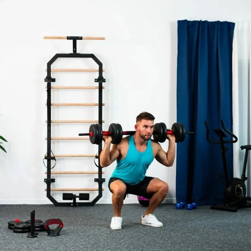 Set peshash HMS SGN140 6 në 1, 40kg, barbell hantela kettlebell, i zi - 10