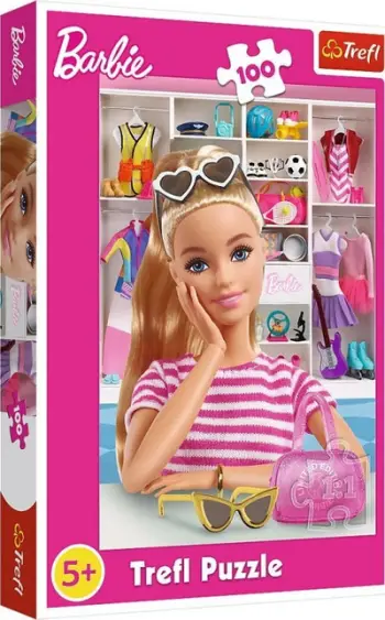 Puzzle Trefl Meet Barbie, 100 copë, 41 x 27.5 cm, shumengjyrësh