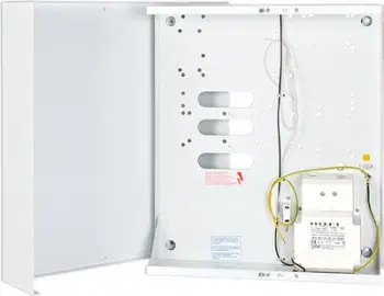 Kuti paneli alarmi Satel OMI4, me transformator, për INTEGRA Plus, e bardhë