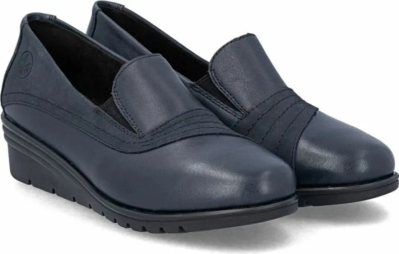 Këpucë me take për femra Rieker, navy blue - 2