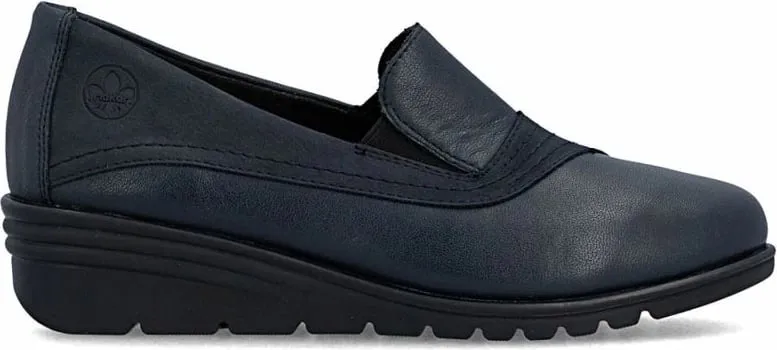 Këpucë me take për femra Rieker, navy blue - 4