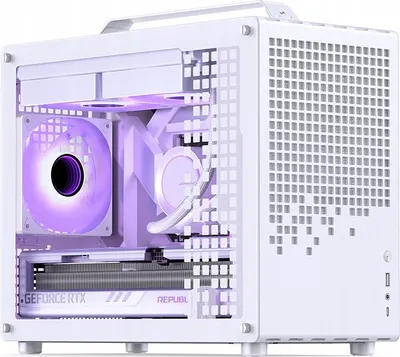 Kuti PC Jonsplus Z20, Micro ATX, me dorezë bartëse, e bardhë - 2