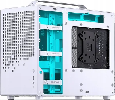 Kuti PC Jonsplus Z20, Micro ATX, me dorezë bartëse, e bardhë - 5