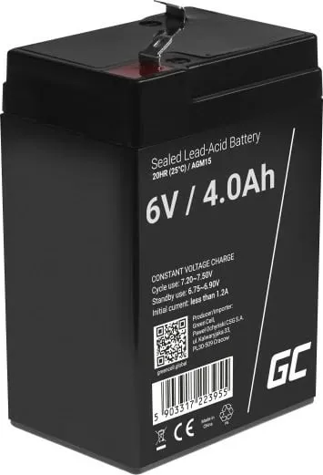 Bateri Green Cell Agm Vrla 6V / 4Ah - 1