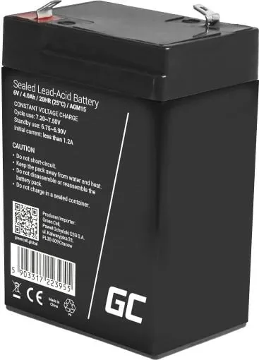 Bateri Green Cell Agm Vrla 6V / 4Ah - 2