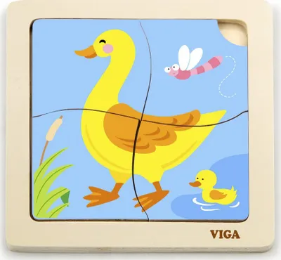 Puzzle Viga Giraffe, 4 elemente - 3