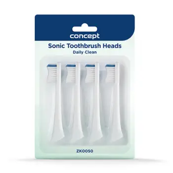 Koka zëvendësuese për brushë dhëmbësh Concept Daily Clean ZK0050, 4 copë