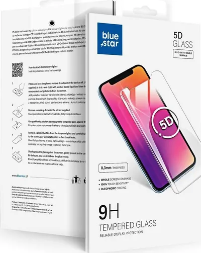 Xham mbrojtës Blue Star 5D për Huawei P60, tempered glass, transparant - 1