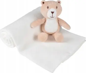 Set Douceur d'Interieur, batanije + lodër plush, i bardhë