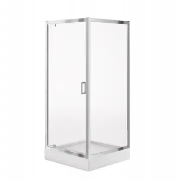 Set kabinë dushi ARTECO Square B618, 90x90x190 cm, me shtrat dushi TAKO 90x16 cm, transparent