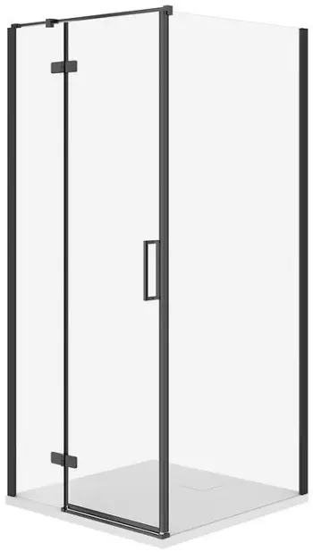 Set kabinë dushi Cersanit C530 Cabin City Left, 80x80 cm, 195 cm, kornizë e zezë