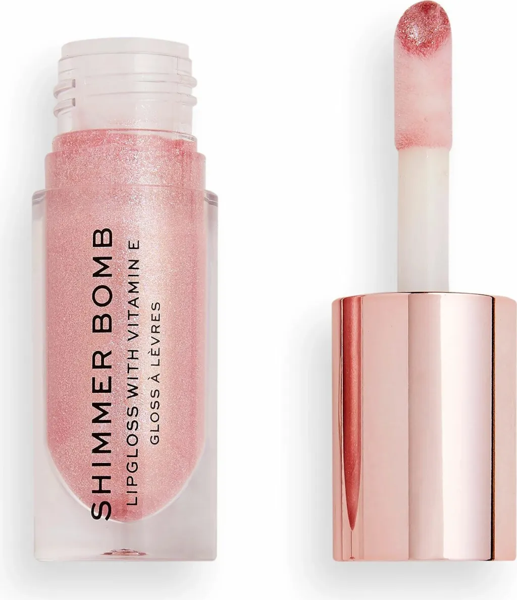 Glos për buzë Revolution Shimmer Bomb Glimmer, 4.5 ml, shkëlqim intensiv - 1