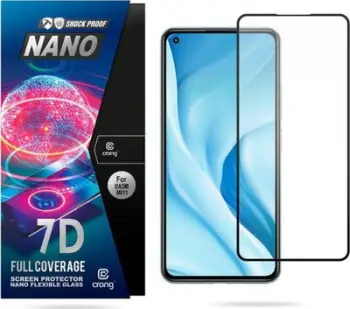 Mbrojtës ekrani Crong 7D Nano Flexible Glass për Xiaomi Mi 10 Lite, xham hibrid 9H, transparent