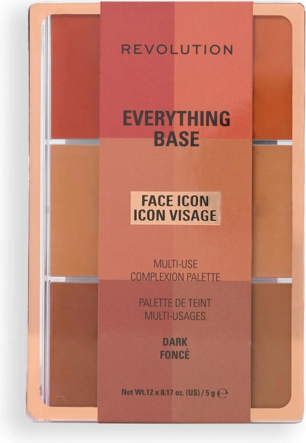 Revolution Everything Base Face Icon Complexion Palette Dark - 1