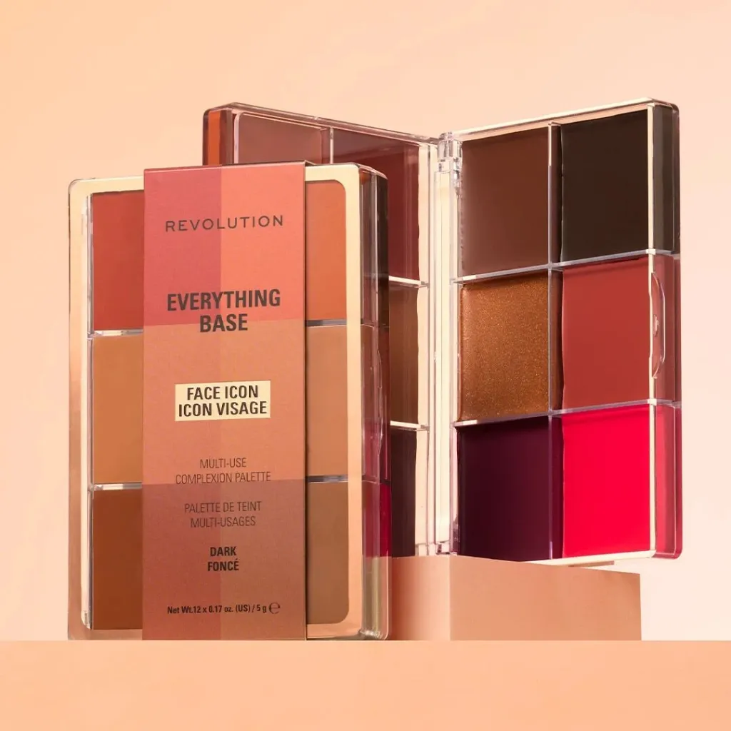 Revolution Everything Base Face Icon Complexion Palette Dark - 2