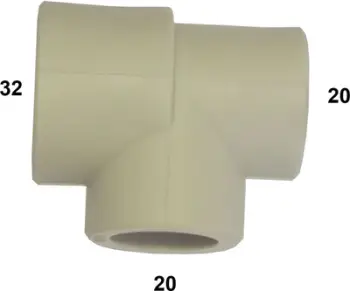 Tee reduktuese e salduar KAN PP Fi, 32x20x20, gri