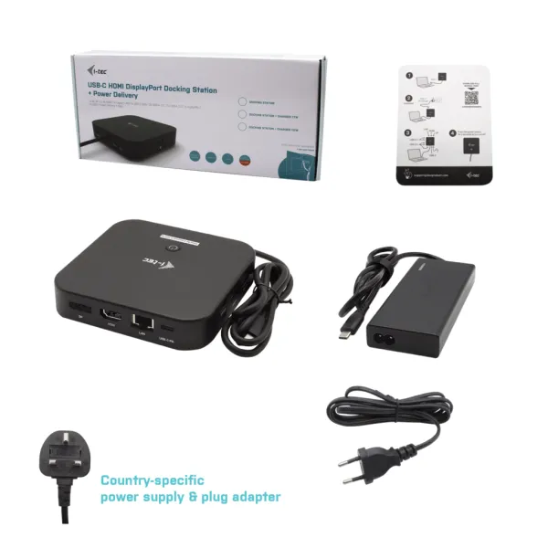 i-Tec - docking station - USB-C / Thunderbolt 3 - HDMI, DP - GigE - 3