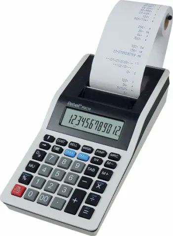 Kalkulator me printim Rebell PDC 10, ekran 12 shifror, bojë e zezë