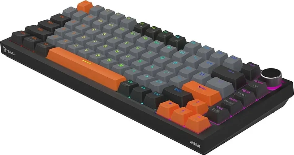 Tastierë gaming Savio Astral Magnetic, 82 taste, RGB, e zezë - 2