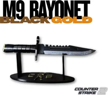 Thikë CS2/CS:GO - M9 Bayonet Black Gold