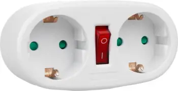 Zgjatues elektrik Maclean MCE338, 2 priza Type F, çelës automatik ON OFF, i bardhë