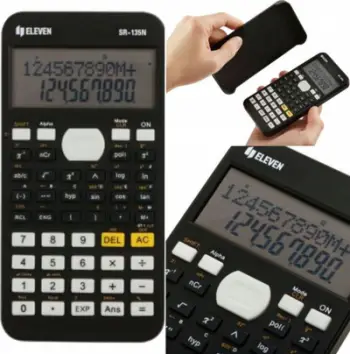Kalkulator shkencor Deli E1711, ekran LCD, energji diellore dhe bateri, i zi