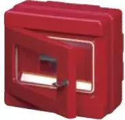 Kuti për buton alarmi zjarri Elettrocanali EC64008, 1x8 module, 200x180x100 mm, e kuqe