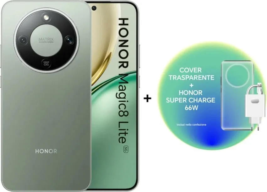 Celular Honor Magic 8 Lite 8+512GB 5G Jeshil me kufje X7 Lite dhe mbështjellës - 1