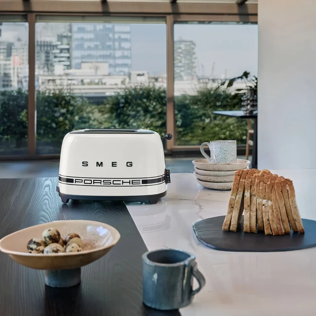 Thekëse buke SMEG X Porche TSF01PCWEU, e bardhë - 6