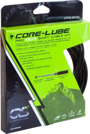 Set kabllosh marshesh biçiklete CORE-LUBE Universal, ULTRA-SLICK, i përforcuar me çelik inox dhe Kevlar