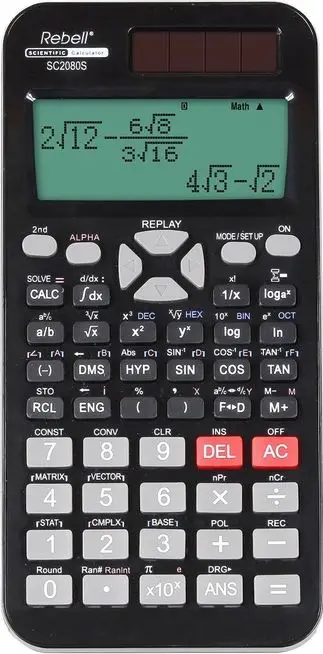 Kalkulator shkencor Rebell RE-SC2080S, ekran LCD, Natural Display, i zi