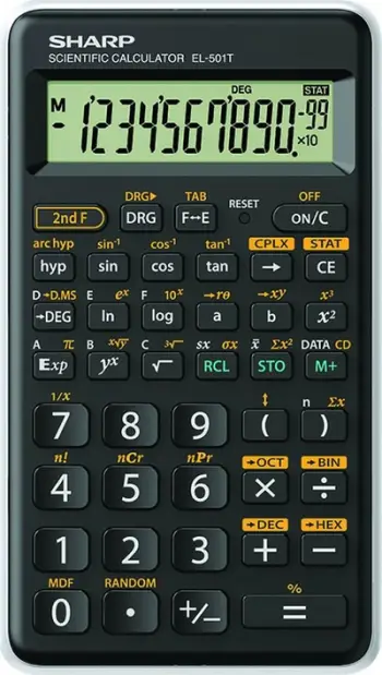 Kalkulator shkencor Sharp EL-501T, 10+2 shifra, bateri