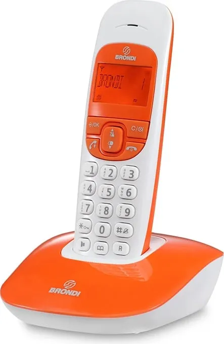 Telefon fiks pa kabllo Brondi Nice, portokalli - 1