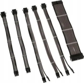 Set kabllosh zgjatëse Kolink Core Adept, braided, PCIe 5.0, gri gunmetal