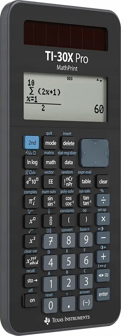 Kalkulator shkencor Texas Instruments TI 30X Pro MathPrint, ekran MathPrint, xhingël i zi - 1
